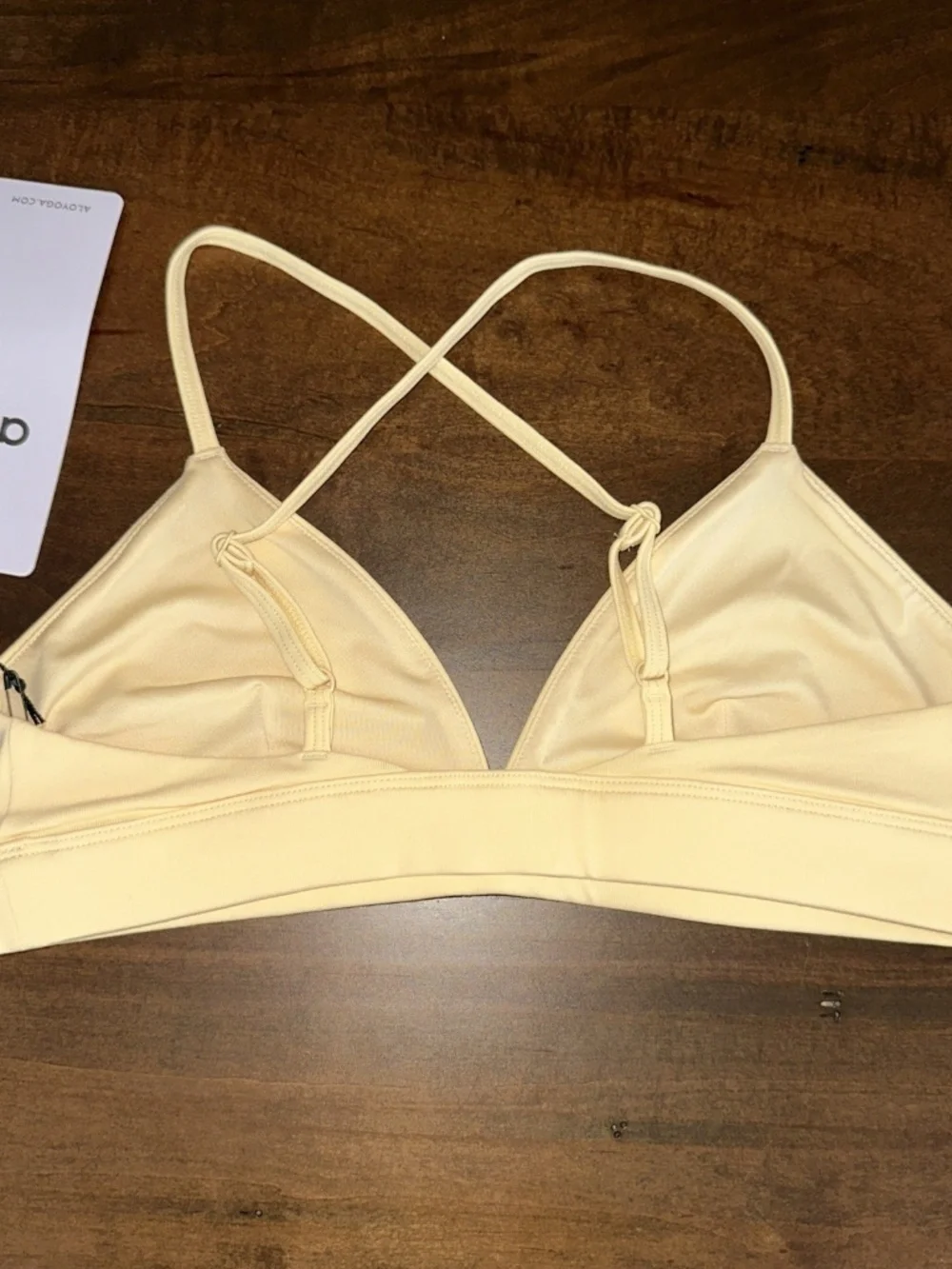 Alo Yoga Splendor Bra Candlelight Yellow Sz Extra Small NEW